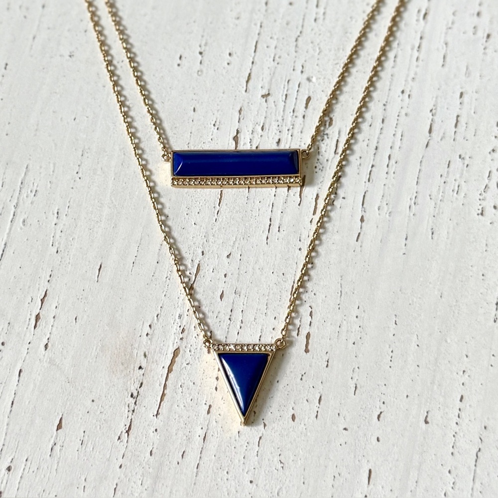 Stella & Dot Layered Geo Stone Necklace
